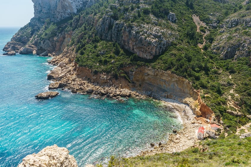 Landscape of creek of Llebeig, Benitatxell, Alicante, Spain