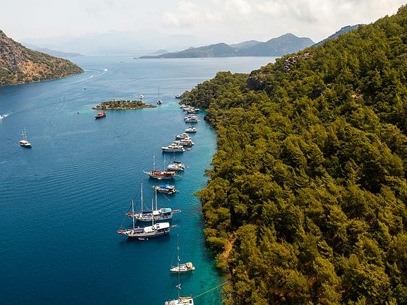 Underwater ruins Gocek coast