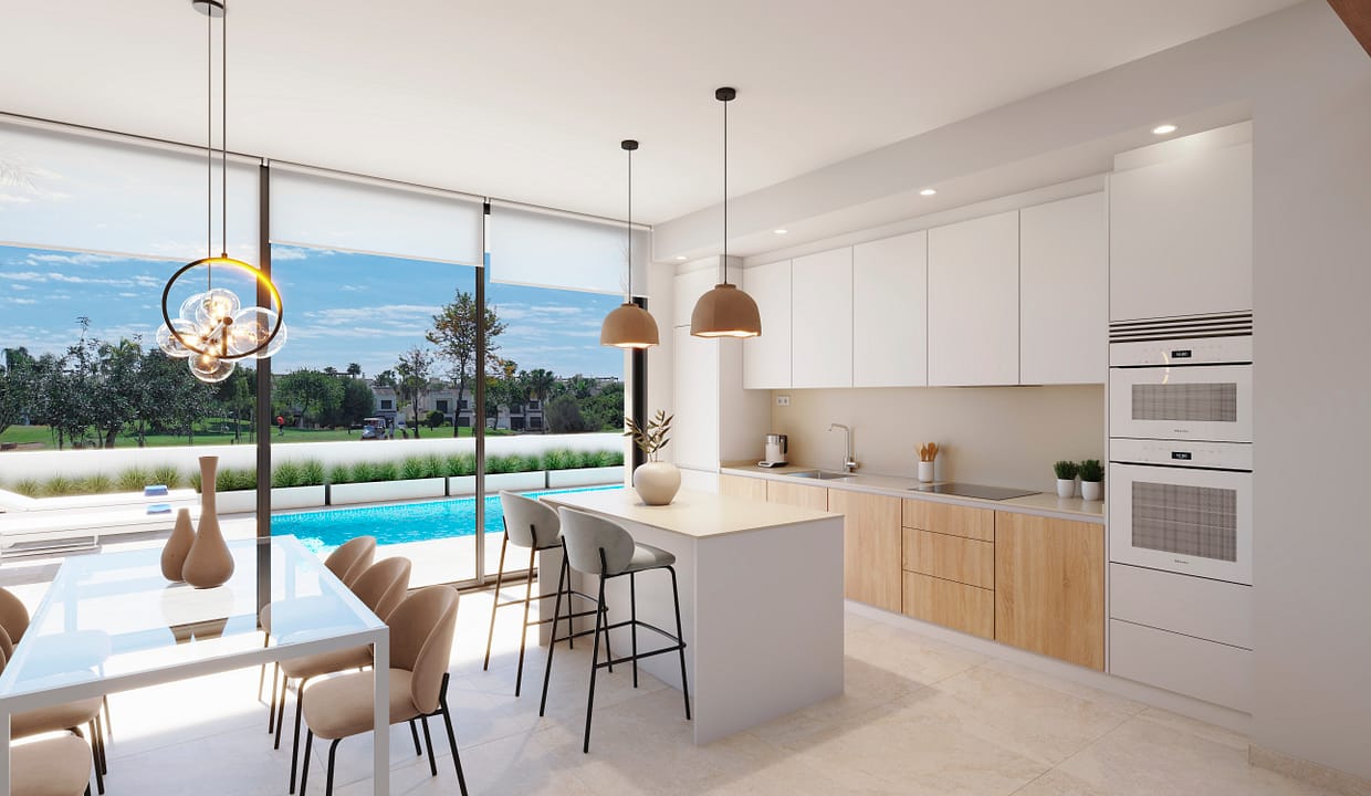 Kitchen-dining with views