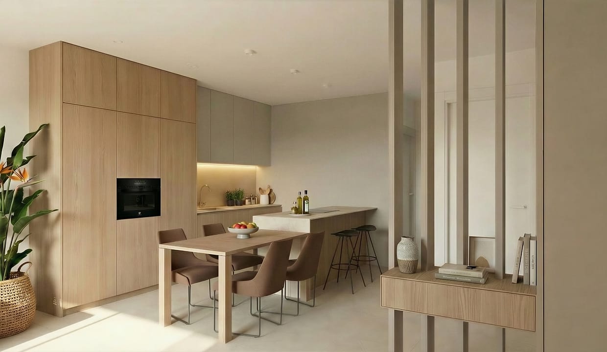 Cocina desde la entrada