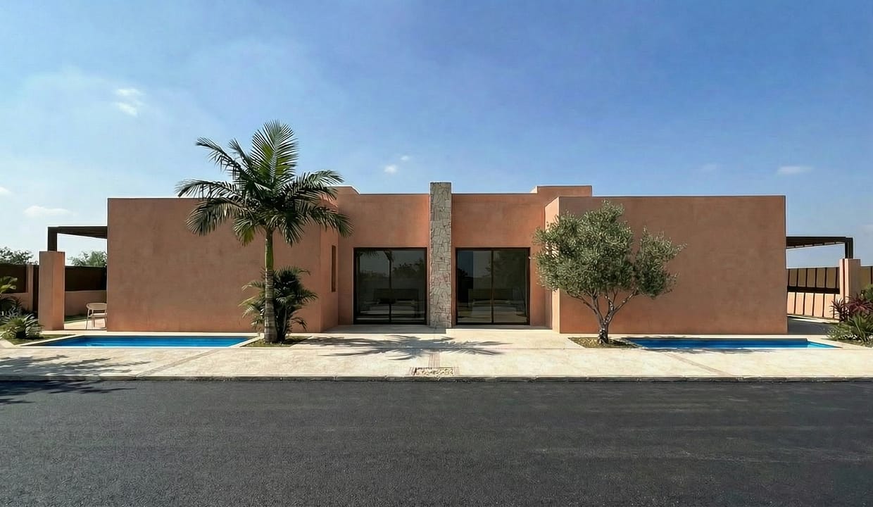 Outside V5-V6 with the pools, without the exterior wall