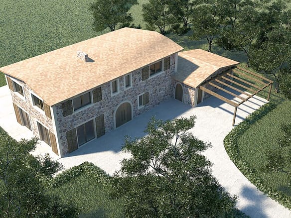 Plot with license to build a massive mansion in Cas Concos