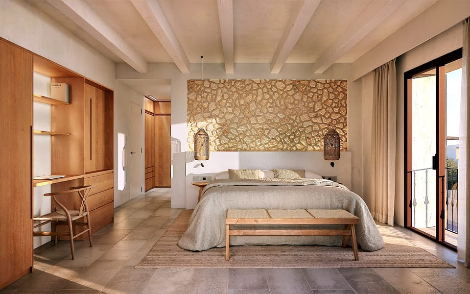 Luxury Village Finca for Sale in Ses Salines Mallorca | Garden, Pool & Timeless Design