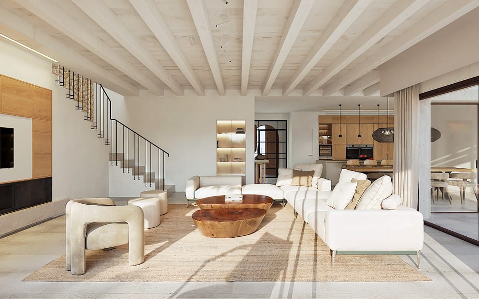 Luxury Village Finca for Sale in Ses Salines Mallorca | Garden, Pool & Timeless Design