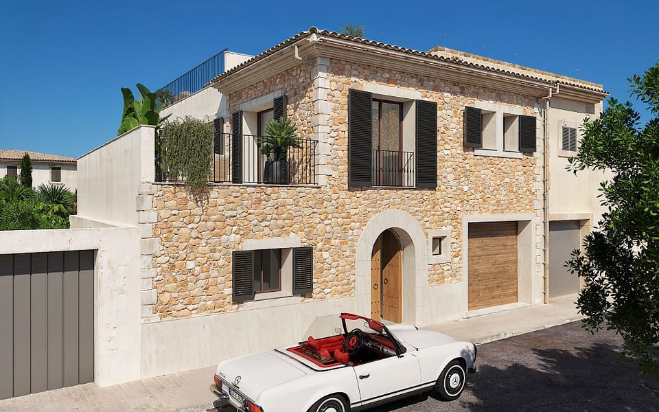 Luxury Village Finca for Sale in Ses Salines Mallorca | Garden, Pool & Timeless Design