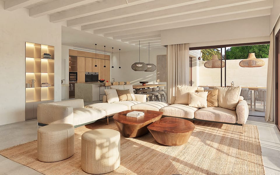 Luxury Village Finca for Sale in Ses Salines Mallorca | Garden, Pool & Timeless Design