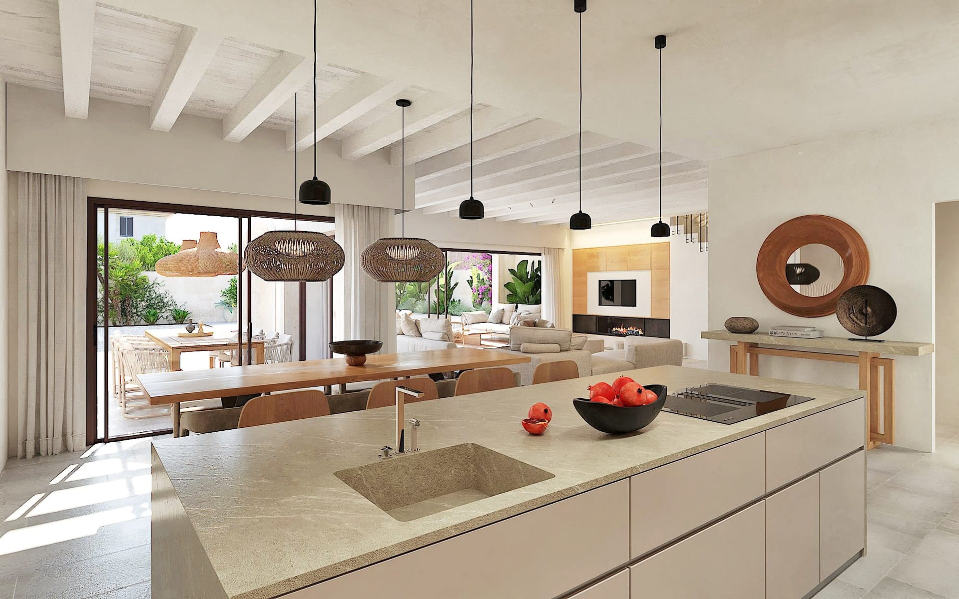 Luxury Village Finca for Sale in Ses Salines Mallorca | Garden, Pool & Timeless Design