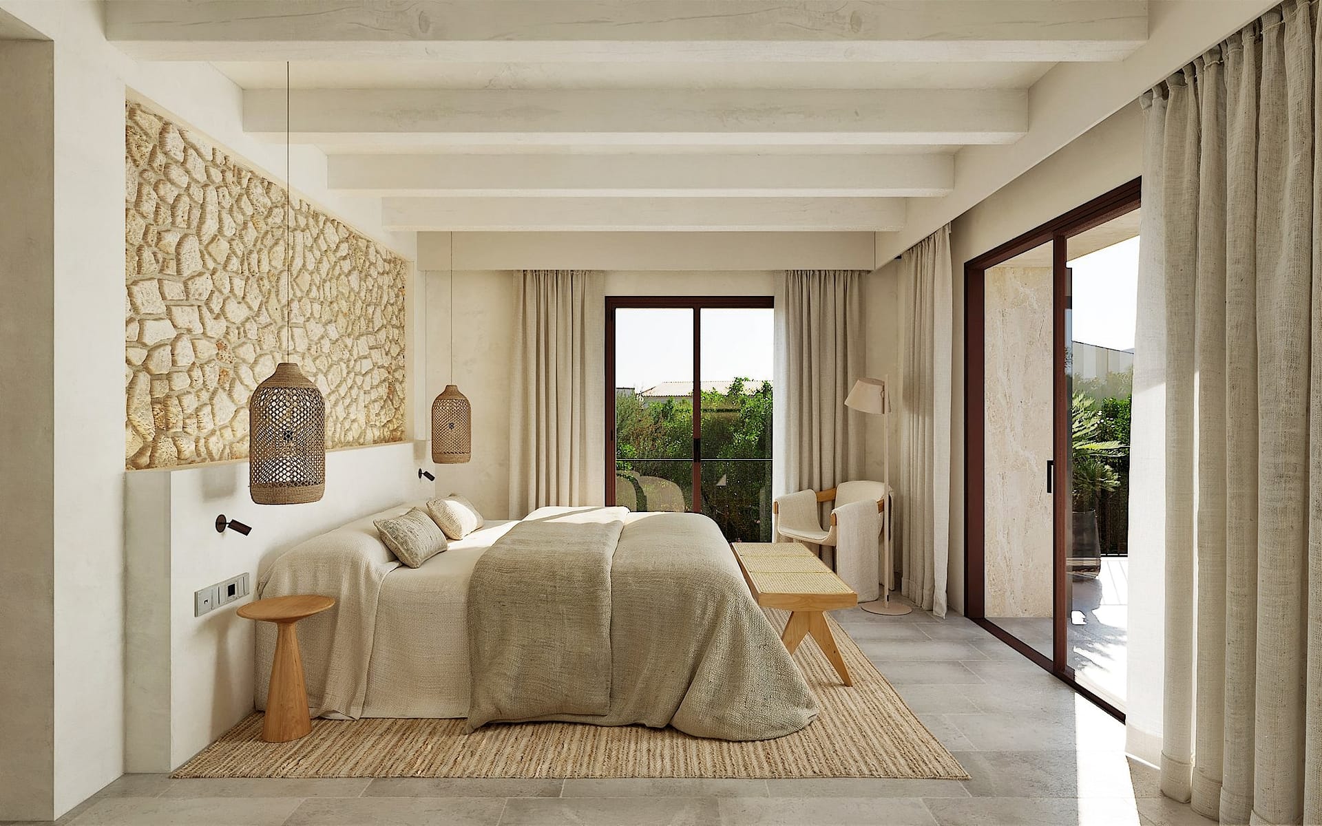 Luxury Village Finca for Sale in Ses Salines Mallorca | Garden, Pool & Timeless Design