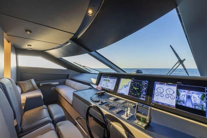 restyled Ferretti Yachts 780 in Singapore