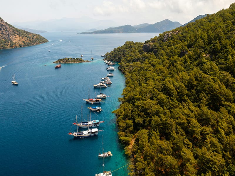 Underwater ruins Gocek coast