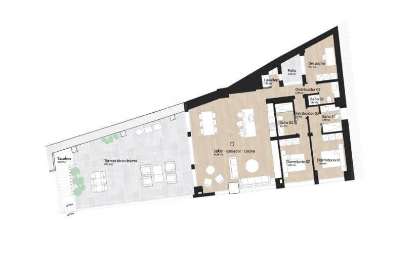 3-slaapkamer appartement in Málaga in Málaga - foto 7