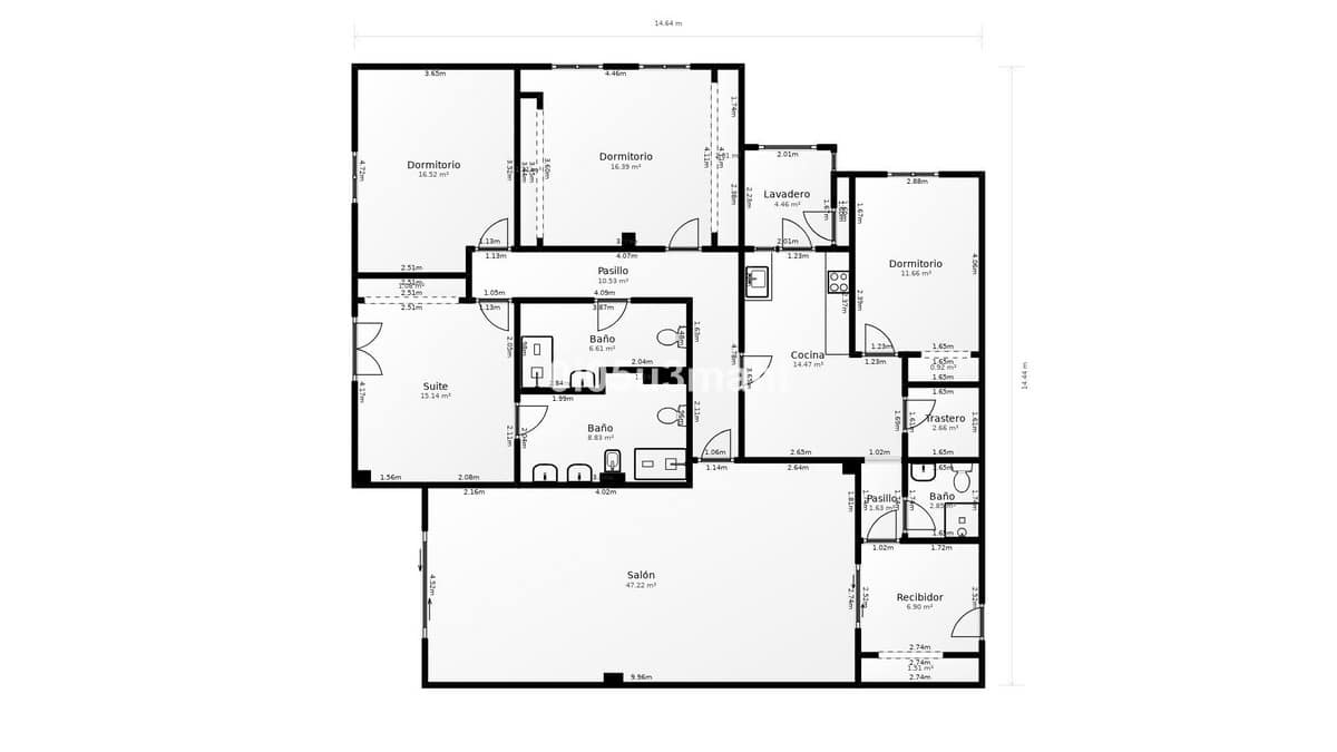 4-slaapkamer appartement in Málaga – 161 m², 300 m van zee in Málaga - foto 18