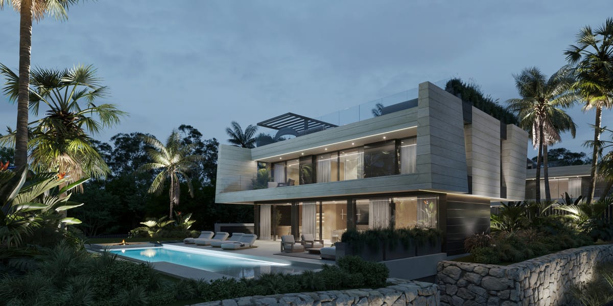 Drie moderne villa’s met vijf slaapkamers in Marbella in Marbella - foto 9