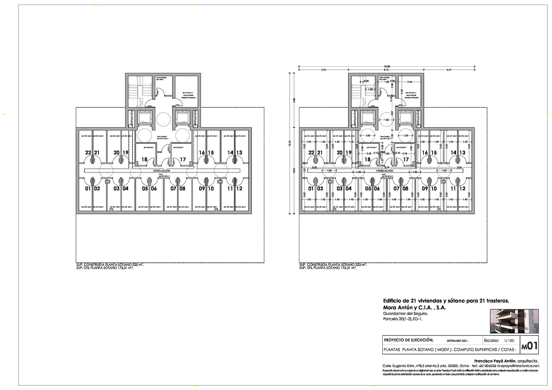 Basement plan - Storage rooms